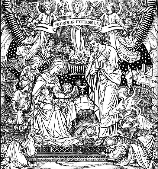 Nativity Scene (old woodcut)